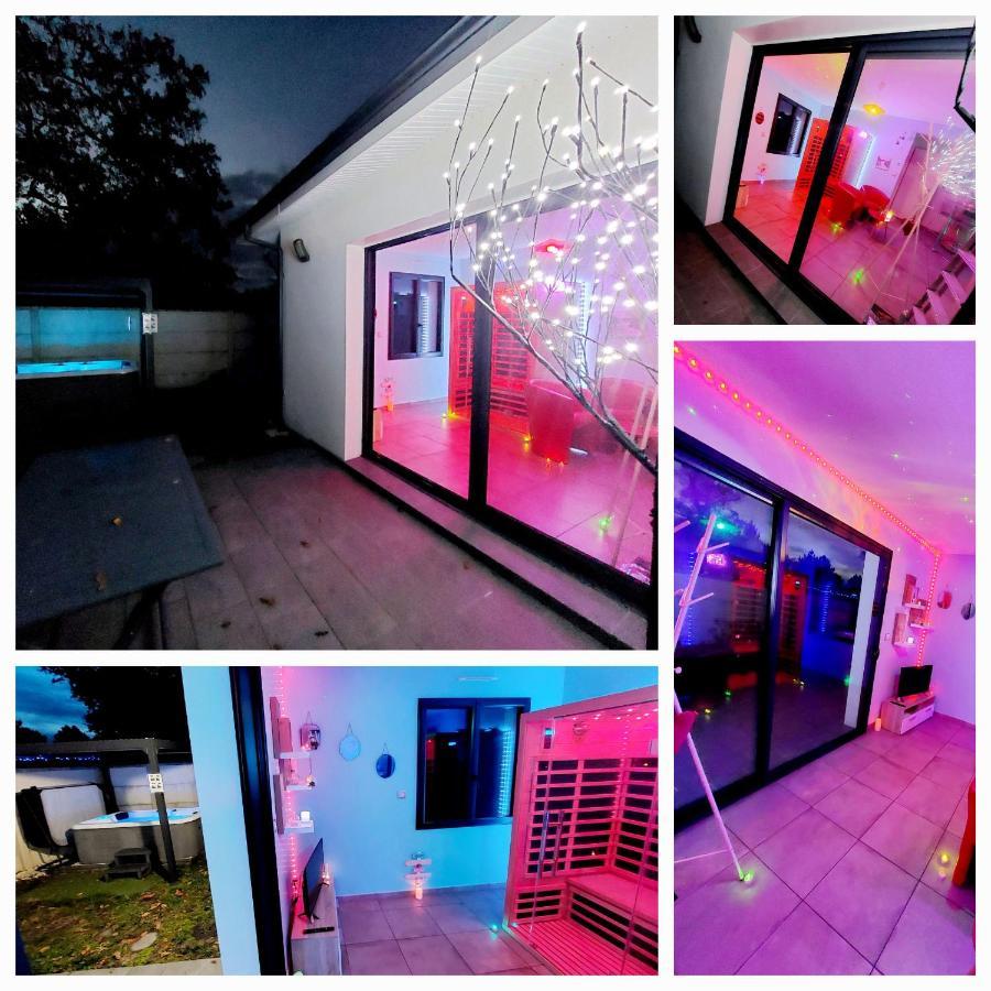 Un Sejour Romantique En Couple Avec Jacuzzi Prive Chromotherapie Jardin Maison Privee Ychoux Экстерьер фото